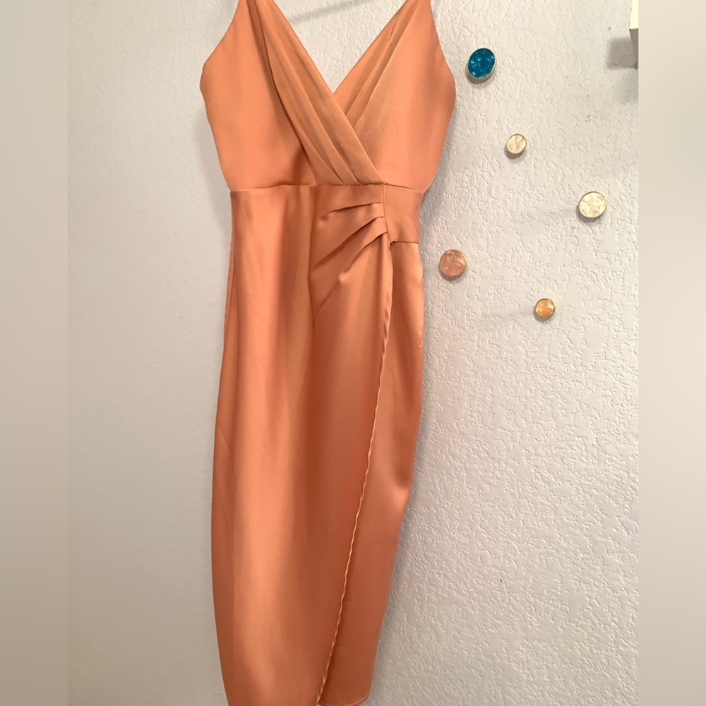 Rose Gold Ankle-Length Formal Dress